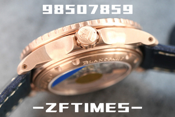 ZF厂宝珀五十噚系列5015玫瑰金蓝盘腕表深度评测-ZF五十噚