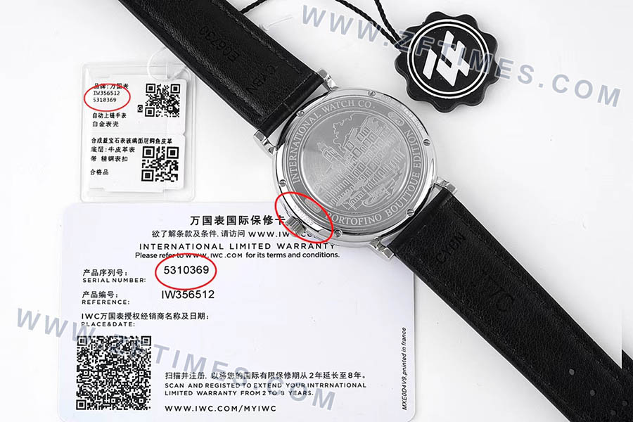 ZF厂万国表柏涛菲诺系列IW356512复刻腕表-ZF手表